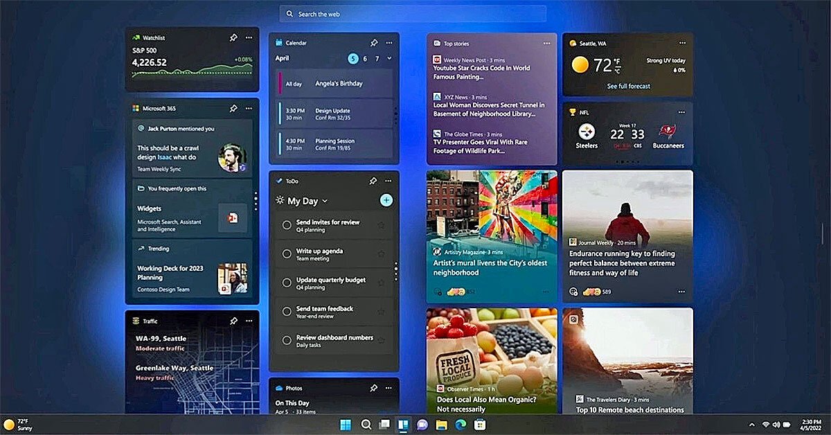Widgets van derden in Windows 11 Store