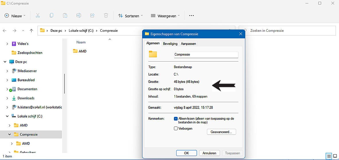 Schakel Windows 11 Bestandscompressie in