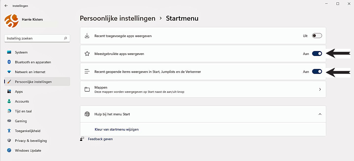 | SoftwareGeeknl Zo Beheert U Het Menu Start in Windows 11 | Softwaregeeknl