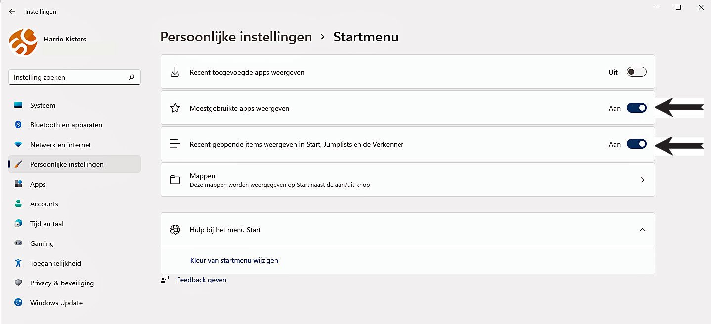 Zo Beheert U Het Menu Start in Windows 11