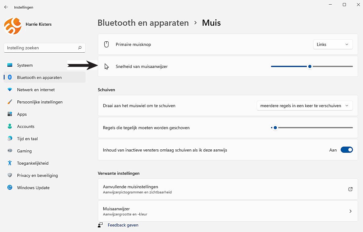 Wijzig Zo De Muissnelheid in Windows 11