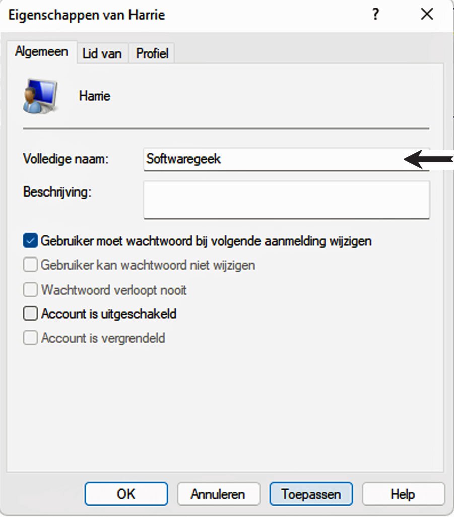 Een Accountnaam Wijzigen in Windows 11