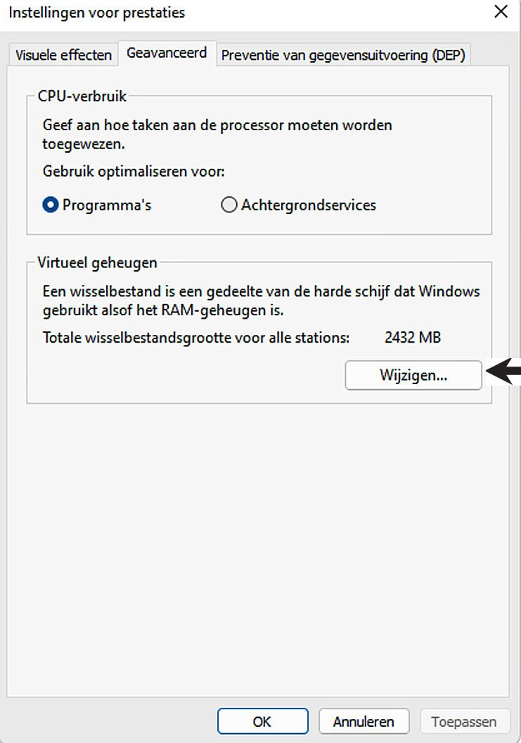 Beheer Het Virtueel Geheugen in Windows 11