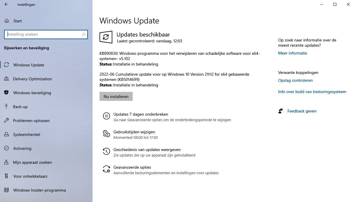Windows 10 KB5014699 is nu beschikbaar