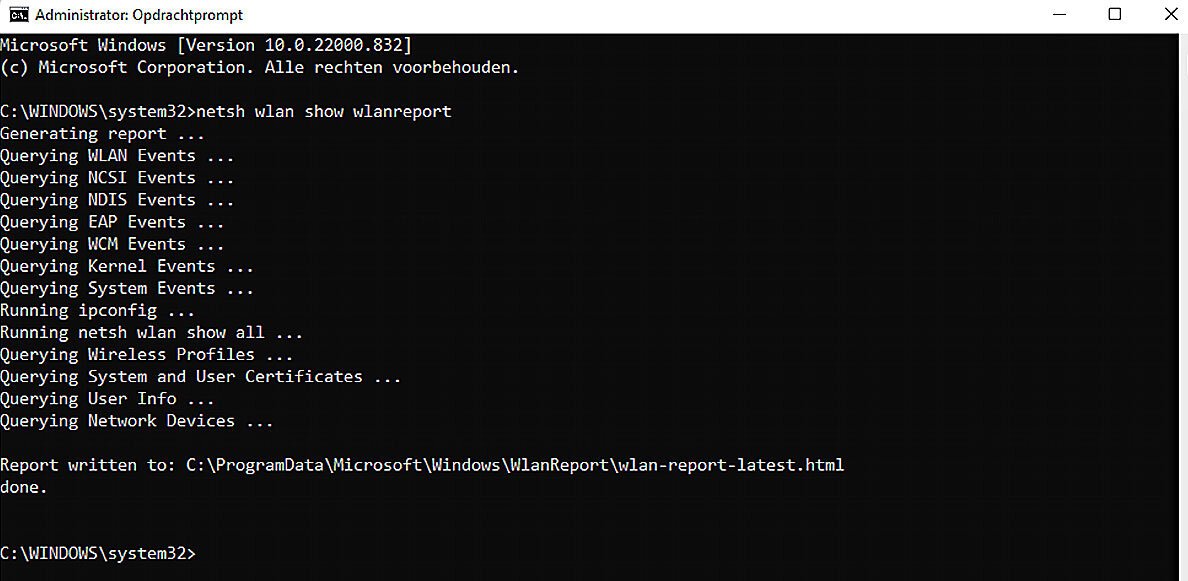 Een Wi fi Rapport Genereren in Windows 11