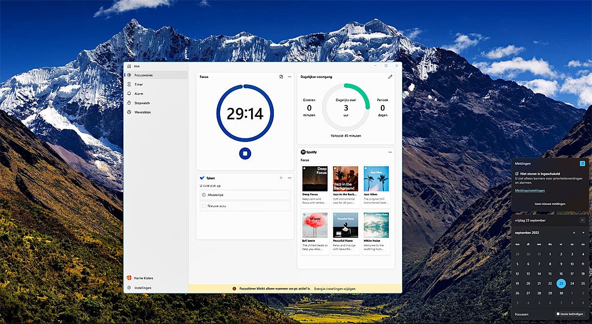 Zo Gebruikt U Focus in Windows 11 22h2
