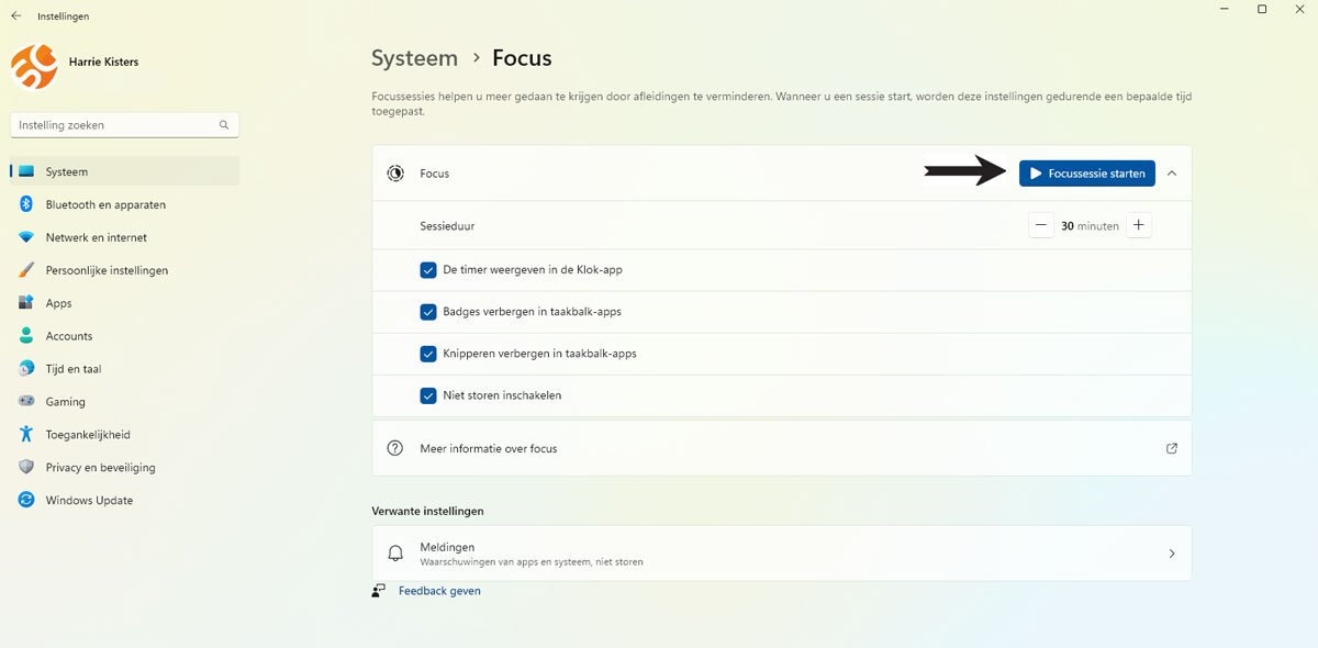 Zo Gebruikt U Focus in Windows 11 22h2
