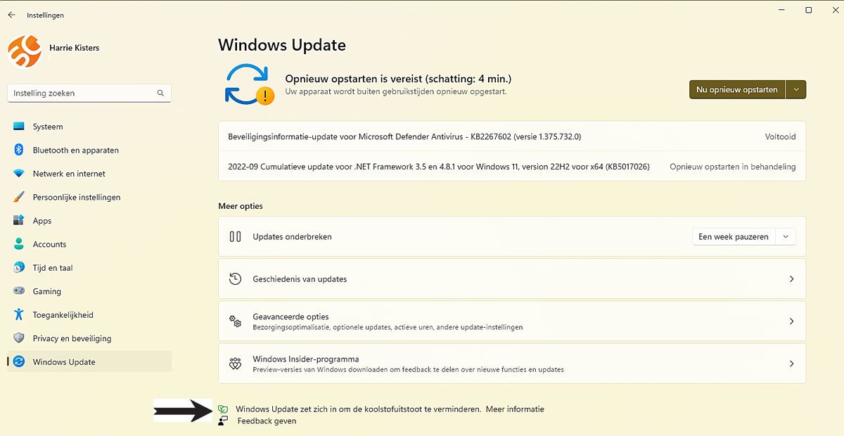 Nieuw in App Instellingen Windows 11 22h2