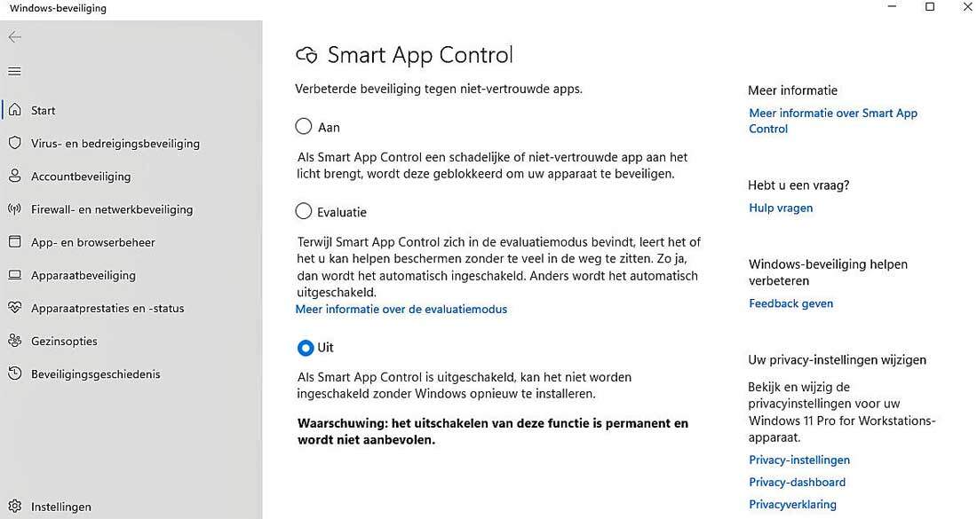 Wat is Smart App Control voor Windows 11