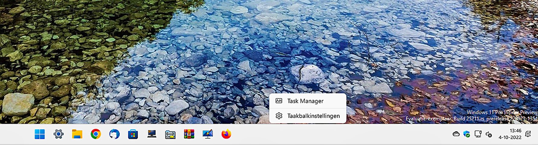 Taakbeheerknop Op Taakbalk Van Windows 11