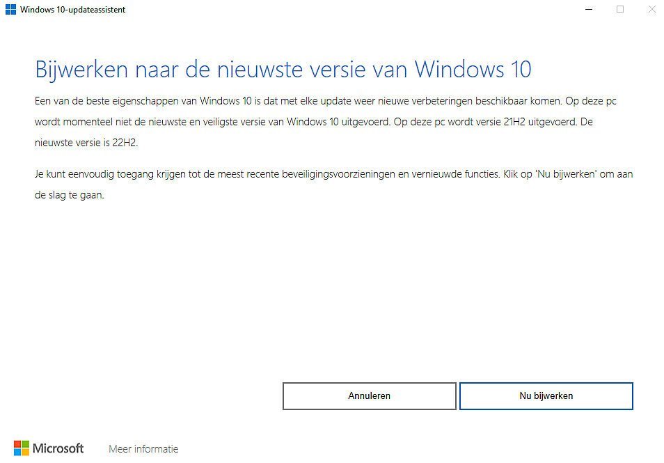 Upgrade Uw Pc Zo Naar Windows 10 22h2
