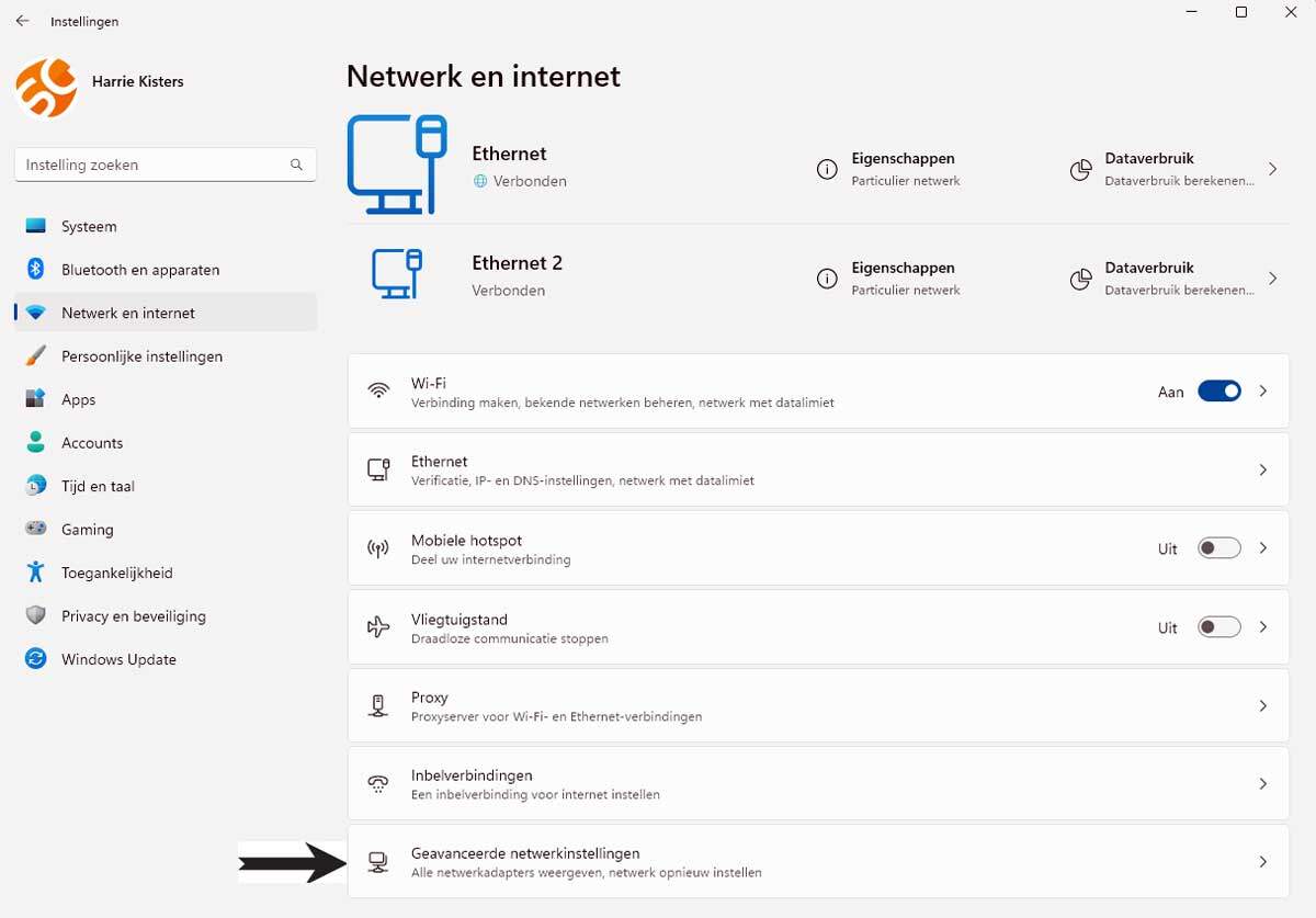 Vindt Zo Het Mac adres in Windows 11