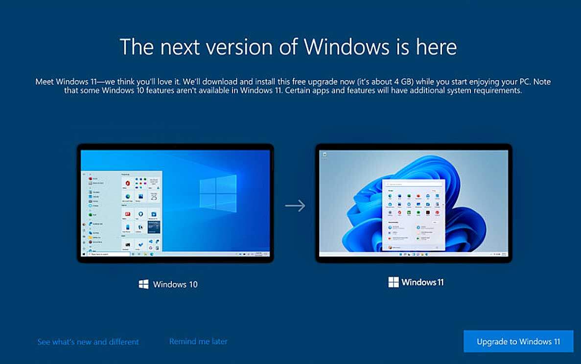 Windows 10 Biedt in Oobe Windows 11 Aan