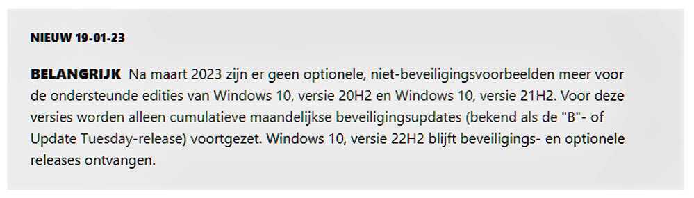 Na Maart Geen Preview Updates Windows 10