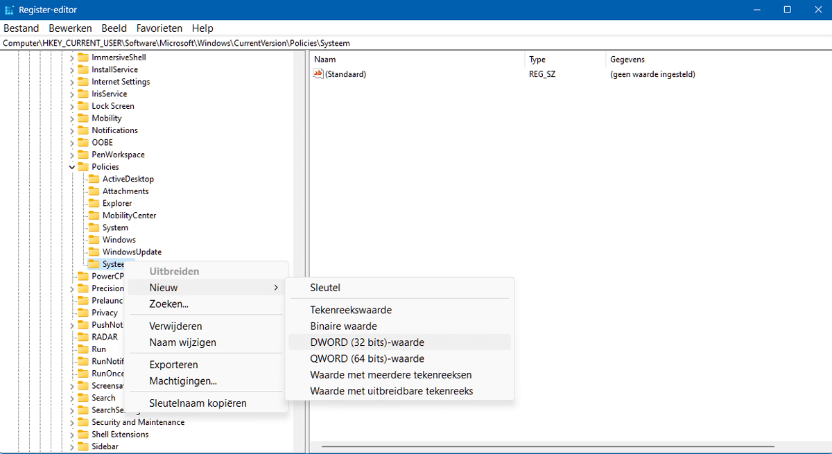 | SoftwareGeeknl Beperk Toegang Tot Register in Windows 11