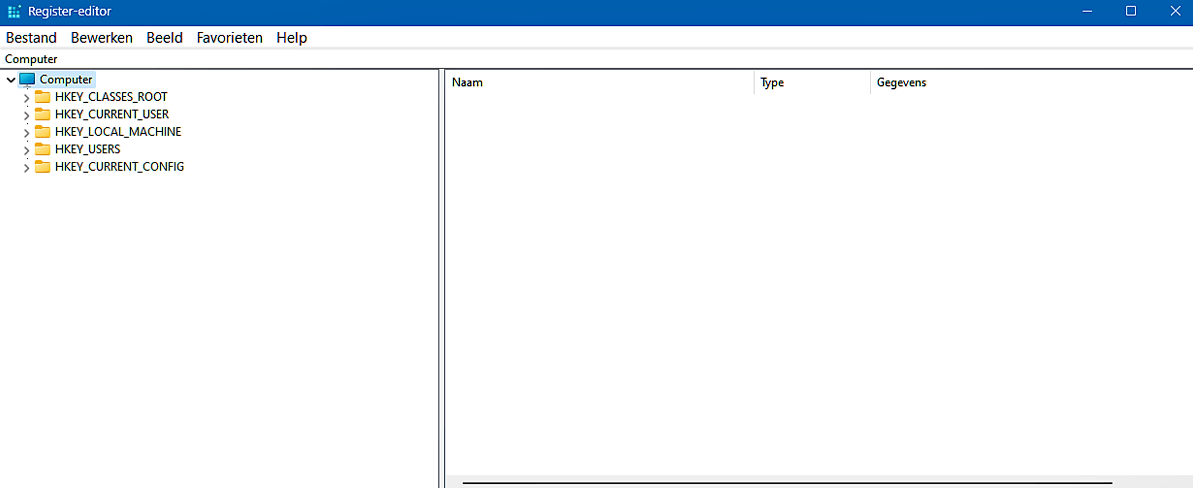 Beperk Toegang Tot Register in Windows 11
