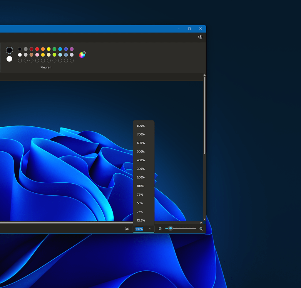 Donkere Modus Voor Ms paint in Windows 11