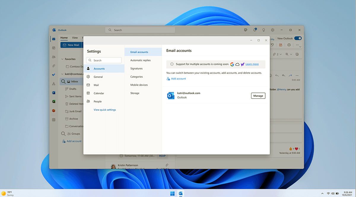 Outlook Vervangt De Mail App in Windows 11