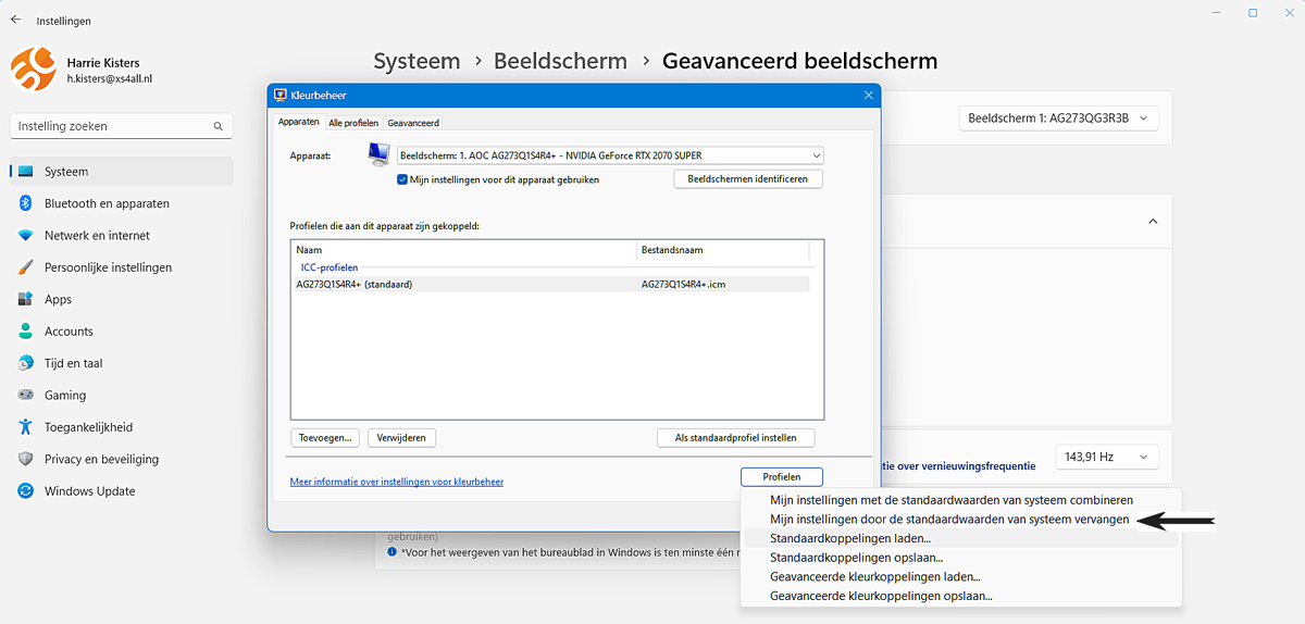 | SoftwareGeeknl Kies Het Juiste Kleurprofiel in Windows 11 | Softwaregeeknl