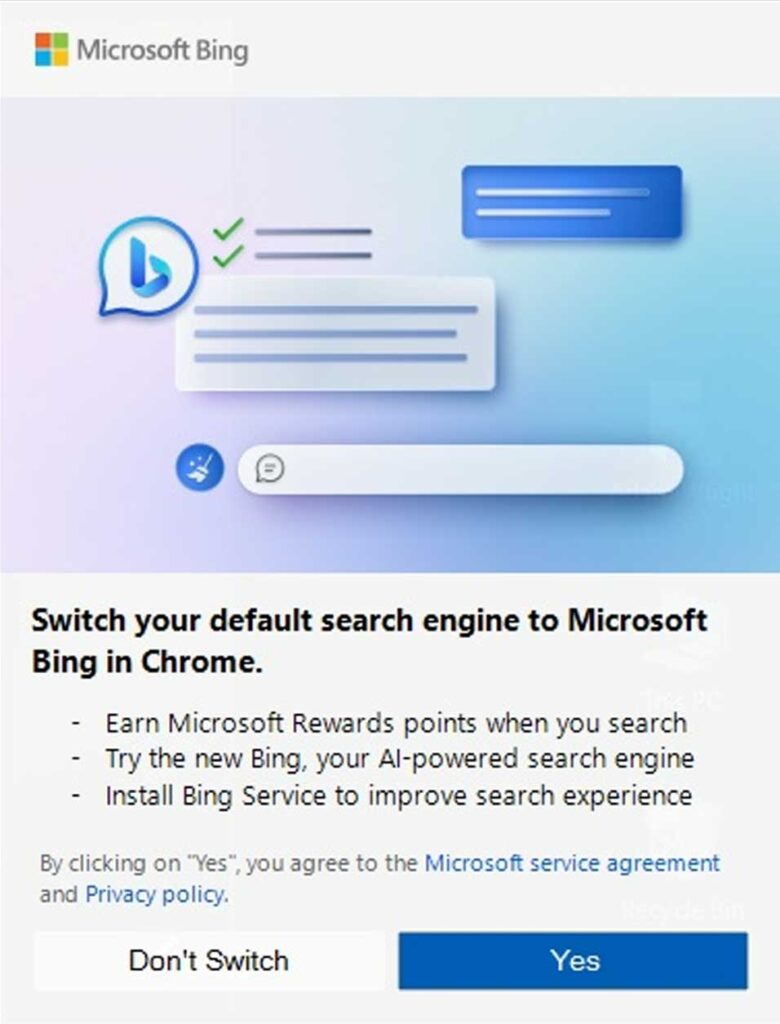 | SoftwareGeeknl Windows 11 Schend Privacy Met Bing Pop up | Softwaregeeknl