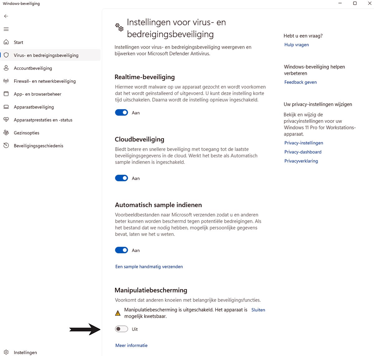 Microsoft Defender Antivirus in Windows 11