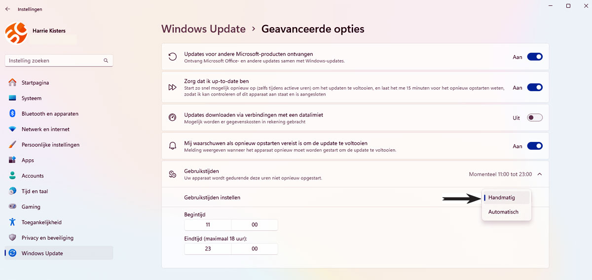 Gebruikerstijden Instellen in Windows 11