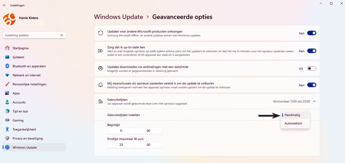 | SoftwareGeeknl Gebruikerstijden Instellen in Windows 11