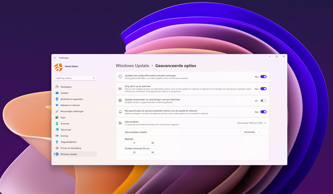 | SoftwareGeeknl Gebruikerstijden Instellen in Windows 11