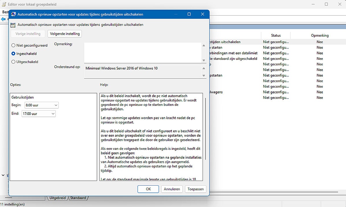 | SoftwareGeeknl Gebruikerstijden Instellen in Windows 11