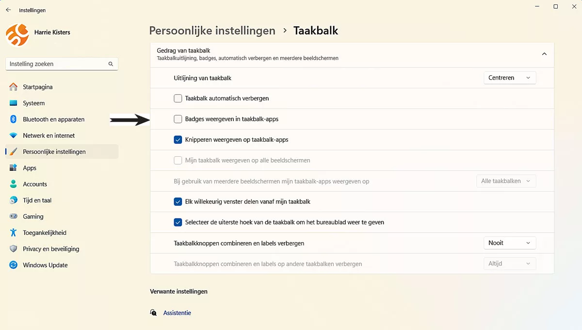 | SoftwareGeeknl Badges Weergeven in Taakbalk apps