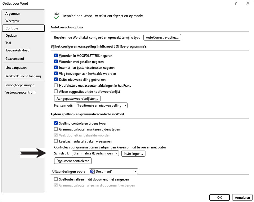 | SoftwareGeeknl Spellingcontrole Instellen in Windows 11