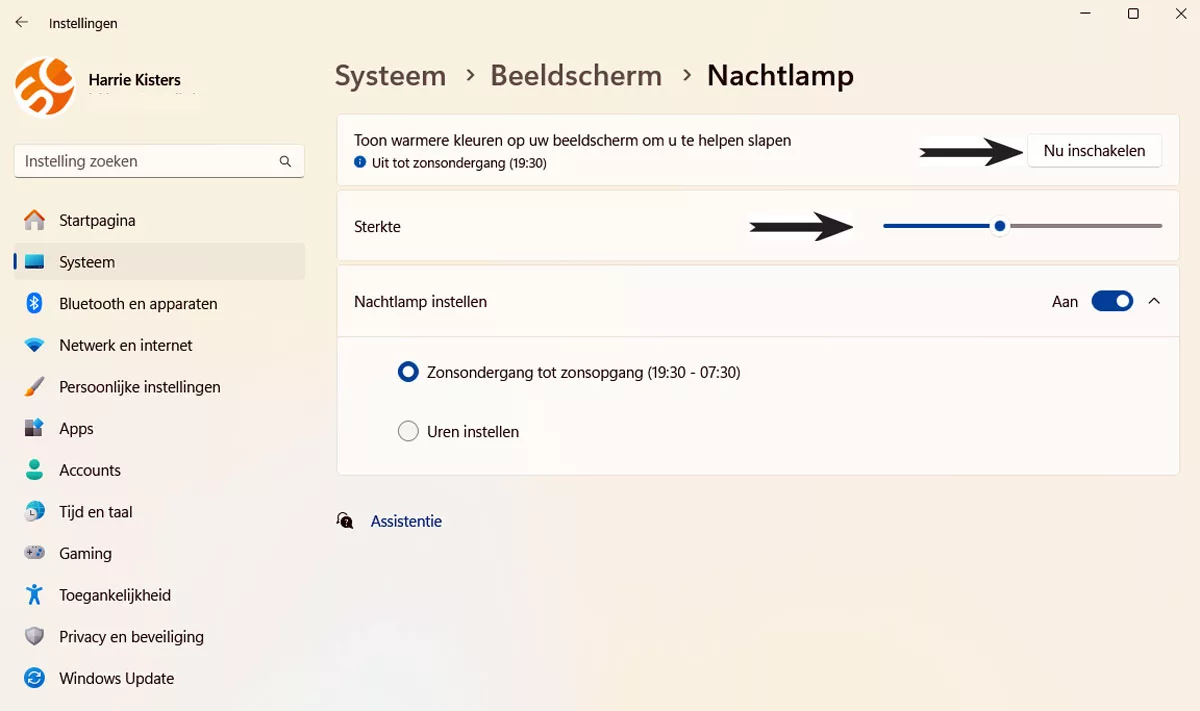 | SoftwareGeeknl Instellen Nachtlampje