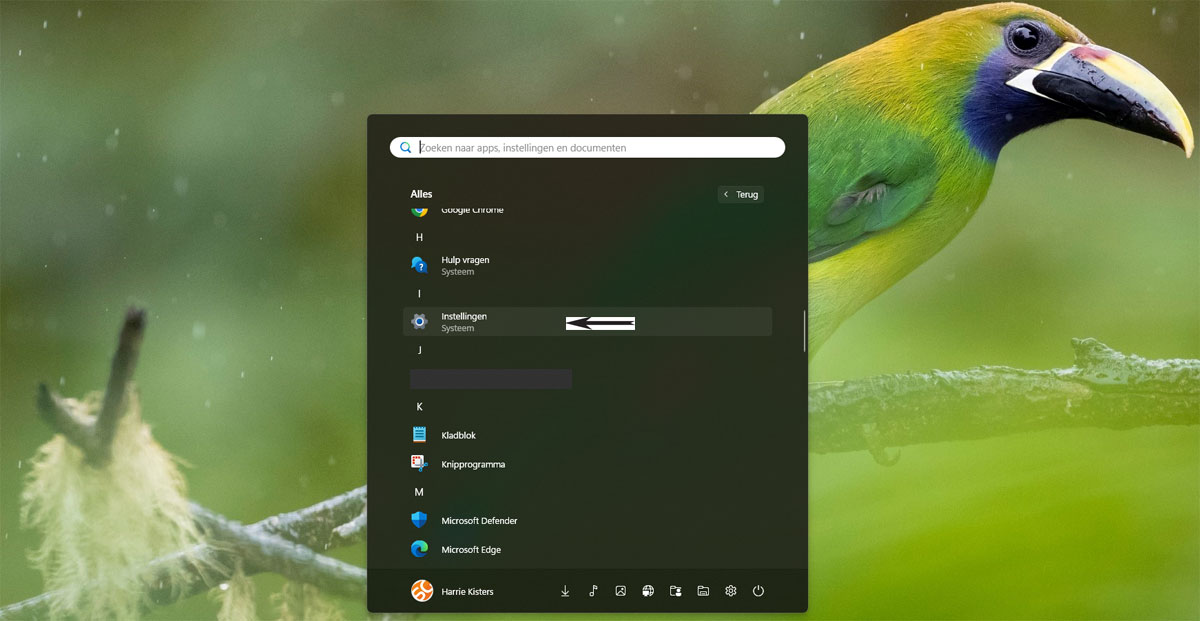 | SoftwareGeeknl Open Zo De App Instellingen in Windows 11