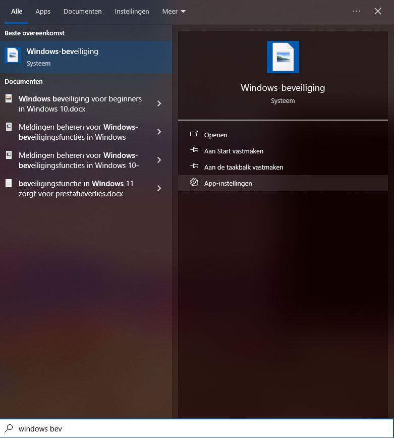 | SoftwareGeeknl De Beveiligings app Van Windows 10 En 11