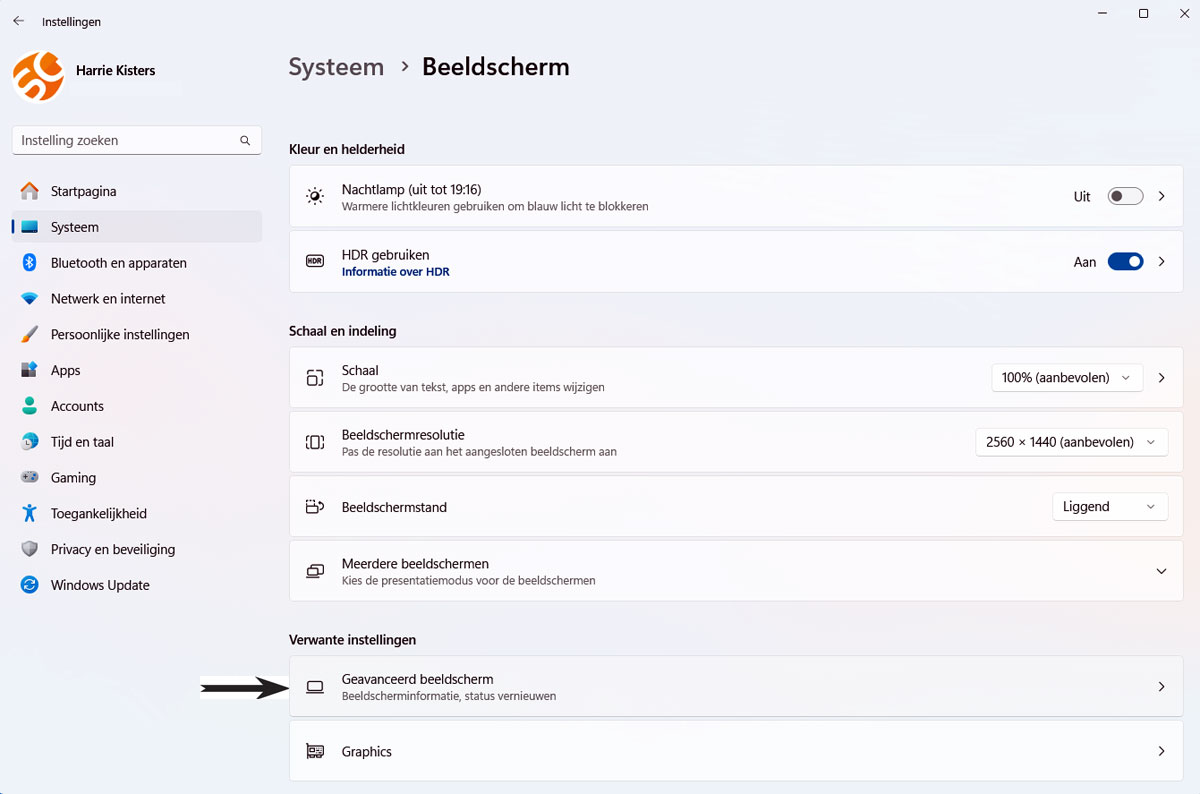 | SoftwareGeeknl Wijzig Beeldscherm Vernieuwing Windows 11