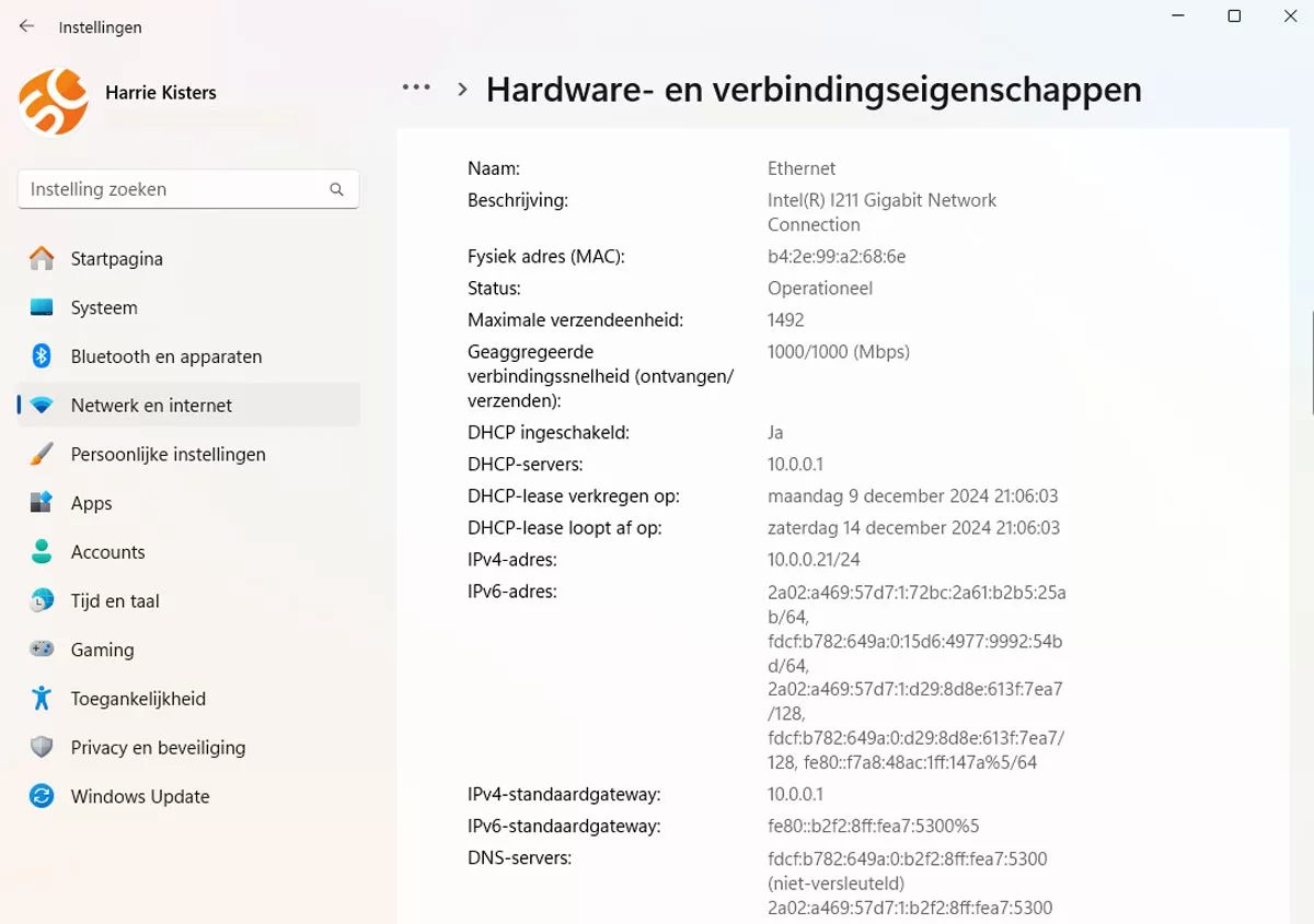 | SoftwareGeeknl Netwerkinterface instellingen