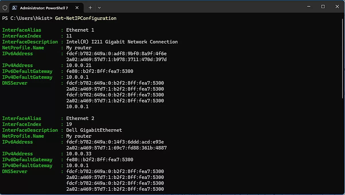 | softwaregeeknl Get netipconfiguration