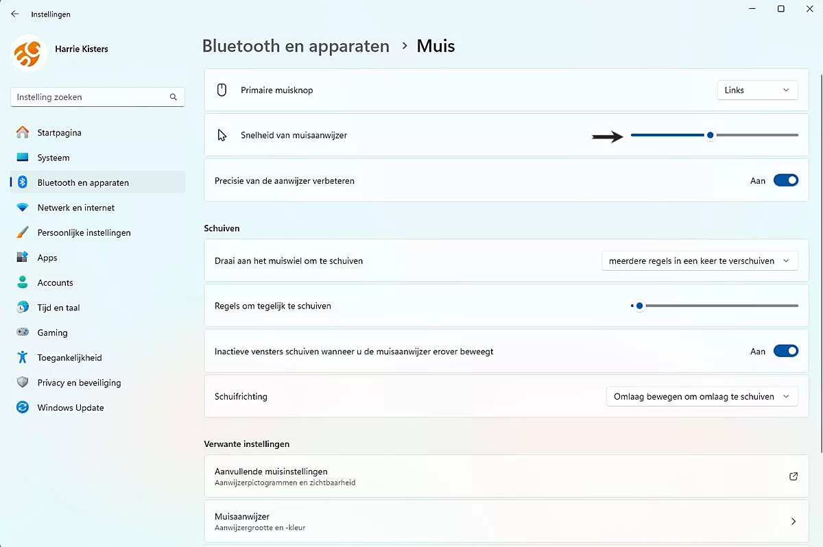 | SoftwareGeeknl Snelheid Muisaanwijzer