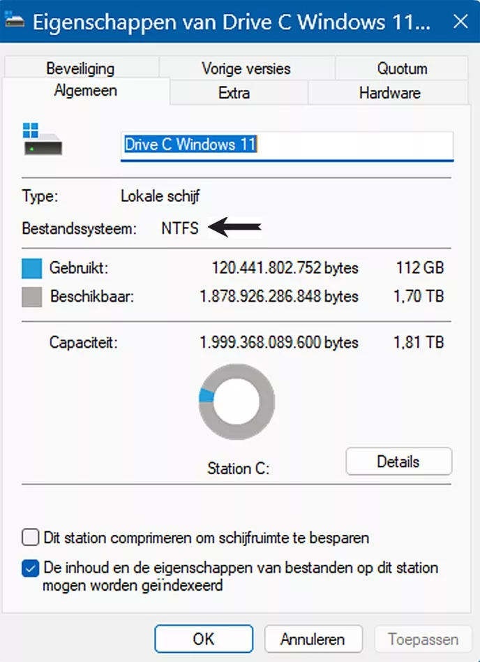 | SoftwareGeeknl Eigenschappen Van Een Schijf