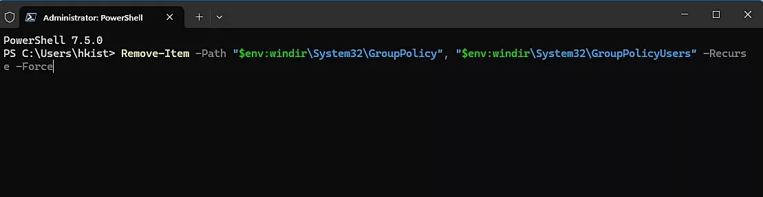 | SoftwareGeeknl Groepsbeleid Reset Powershell