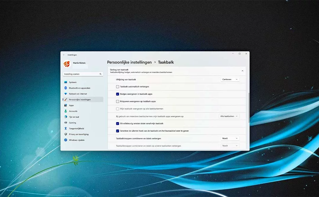 Weergave App-labels in Windows 11 taakbalk