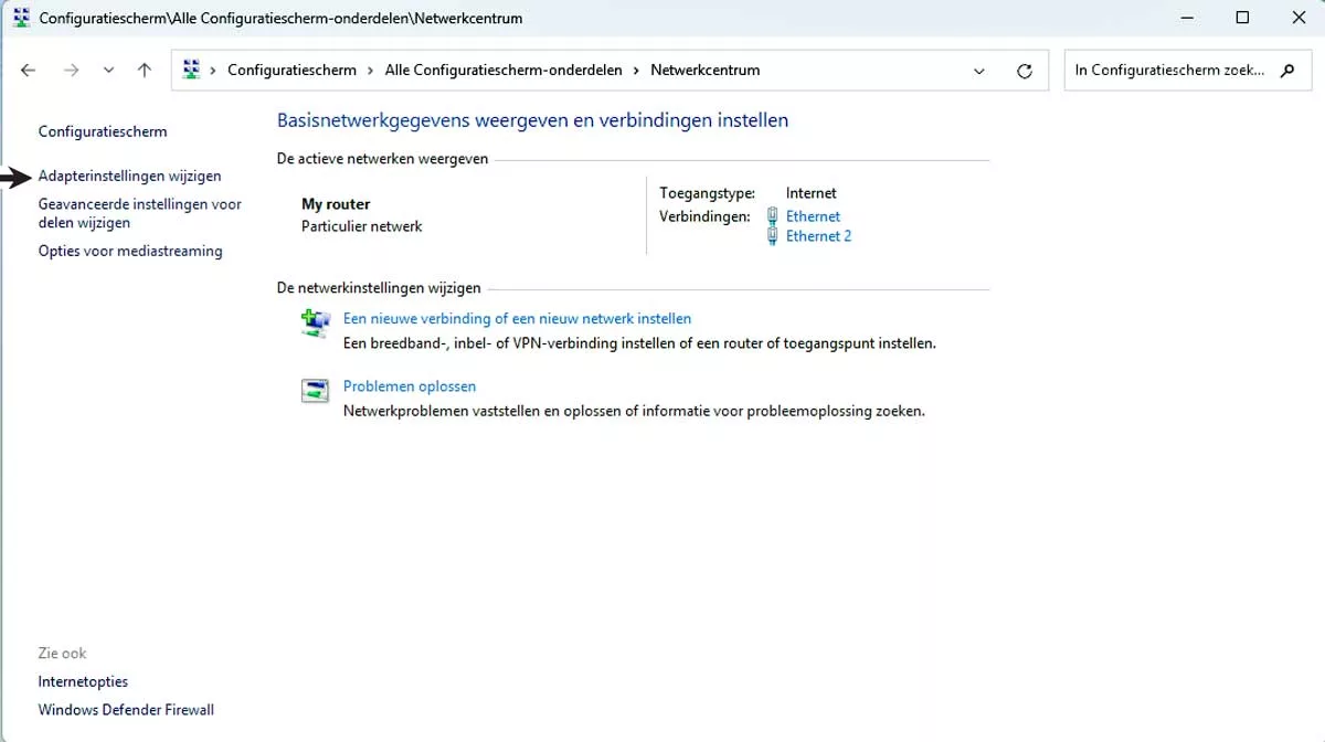 | SoftwareGeeknl Netwerkgegevens Configuratiescherm