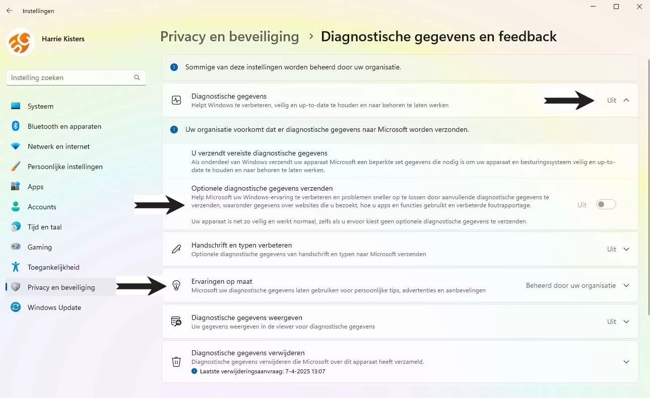 Diagnostische Gegevens Gebruiken