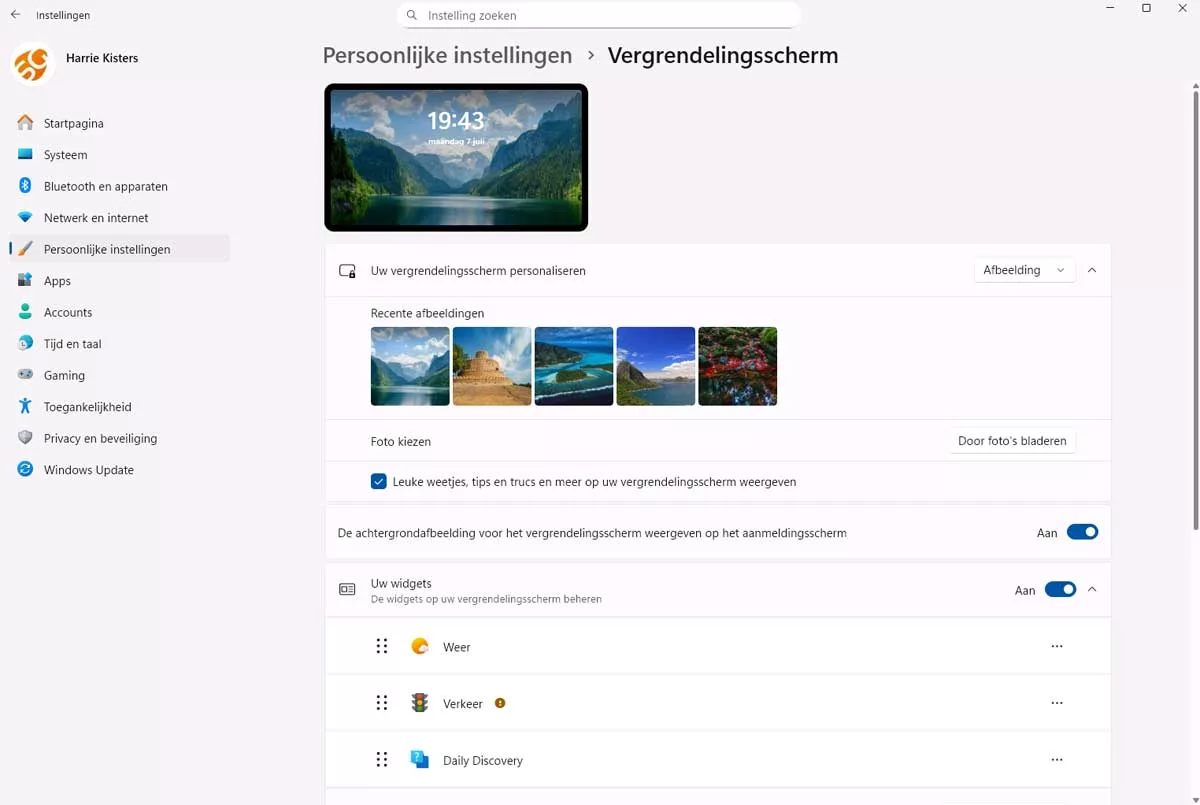 | softwaregeeknl Instellingen Vergrendelscherm