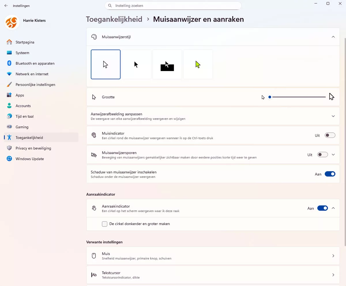 | softwaregeeknl Muisinstellingen
