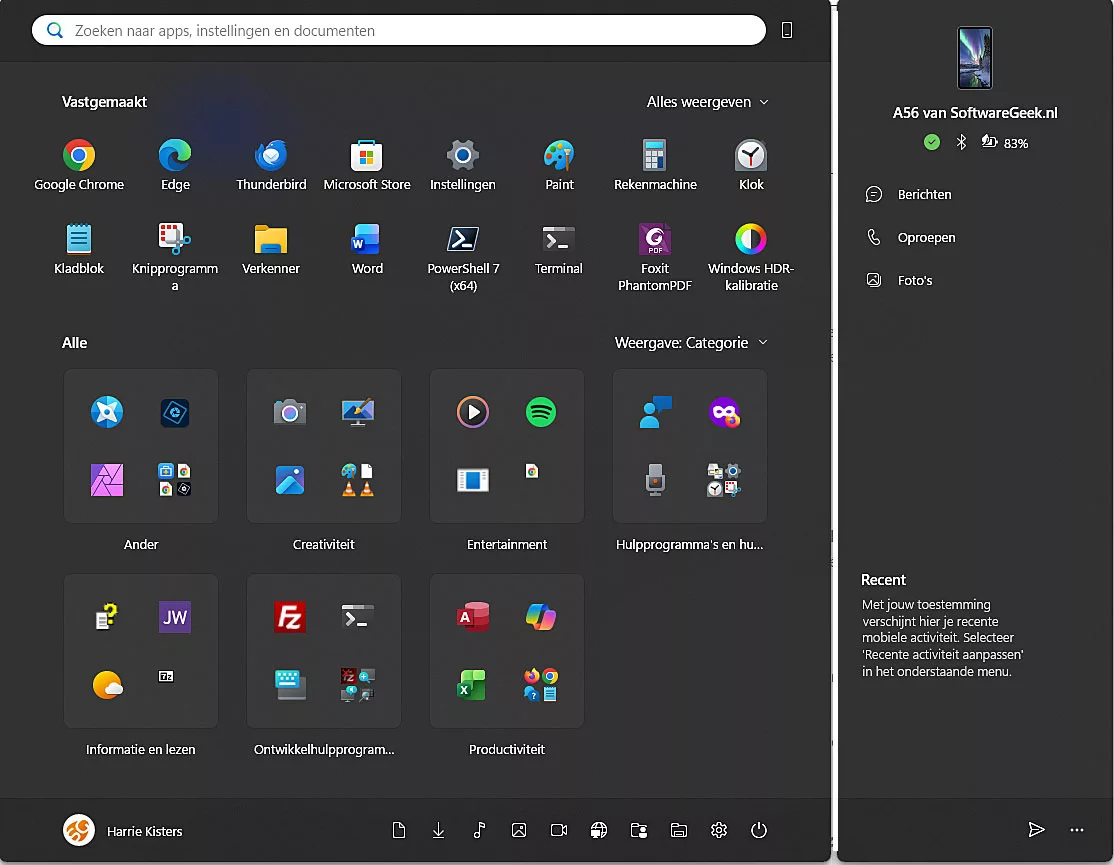 Nieuw Start Menu
