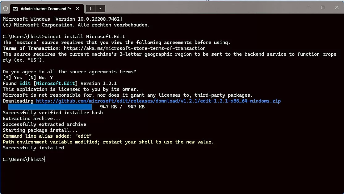 | softwaregeeknl Winget Installatie Edit