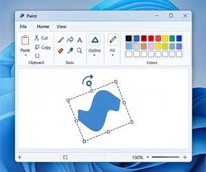 Paint- freeform rotate