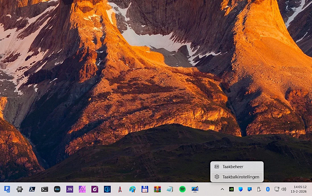 | softwaregeeknl Taakbalk Instellingen